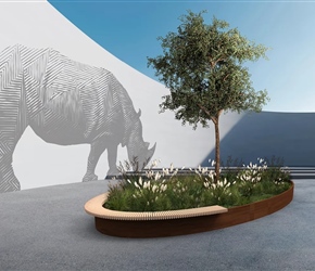 Tree Grid and Flower Furniture